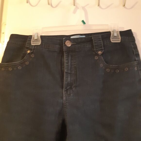 Pennars size 14 Womans Dark Wash Blue Jean Capris - Picture 8 of 13